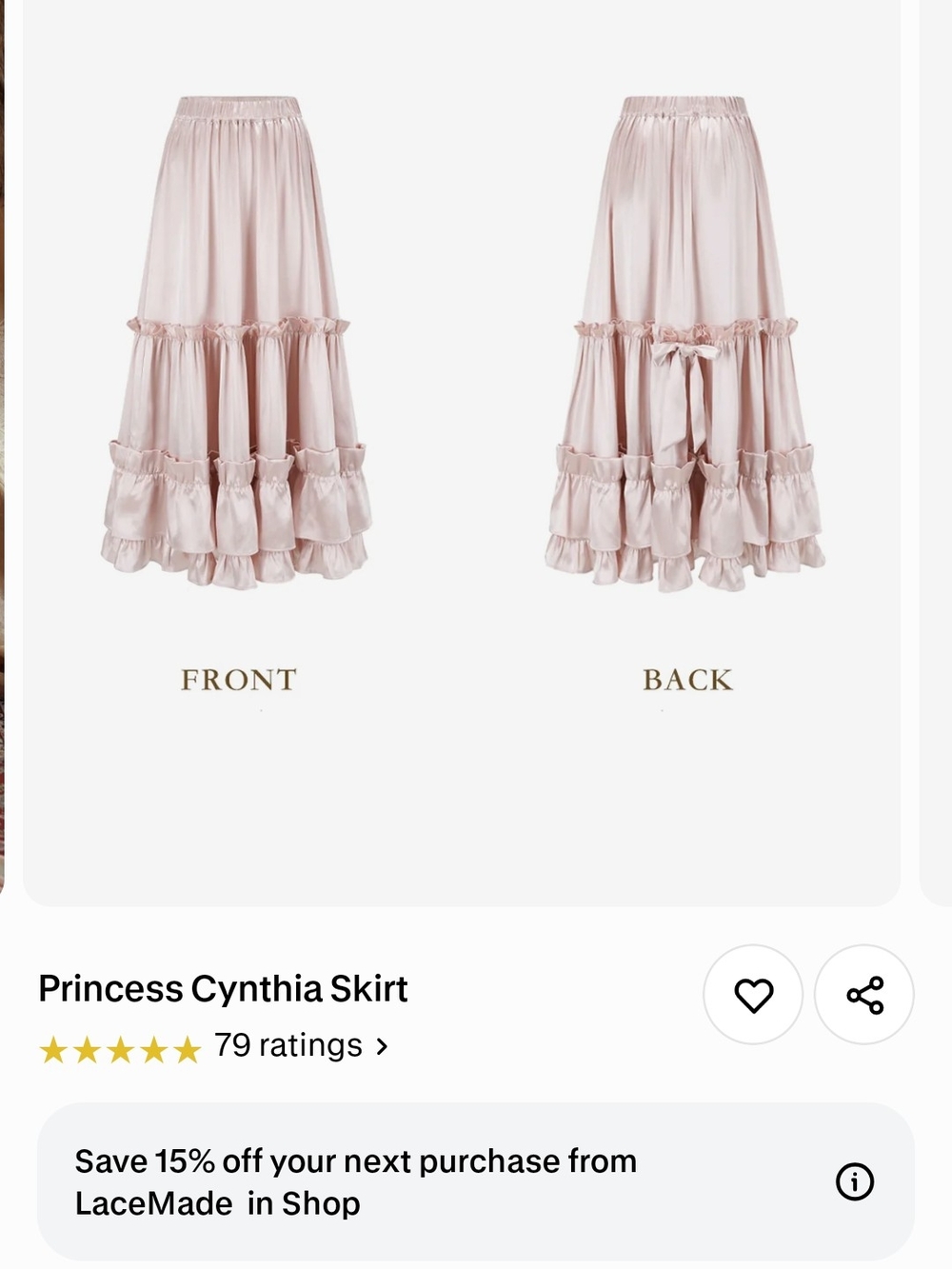 Princess Cynthia Maxi Skirt — Blush Pink Ruffled Satin